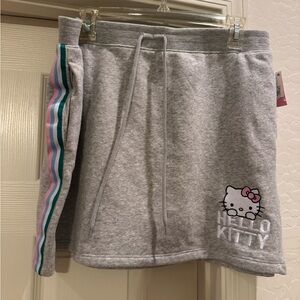 NWT Hello Kitty Mini Graphic Skirt - Heather Gray - WOMENS 2XL - NEW